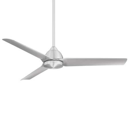 Wac Mocha Indoor and Outdoor 3-Blade Smart Ceiling Fan 54in Brushed Aluminum with Remote Control, 120 V F-001